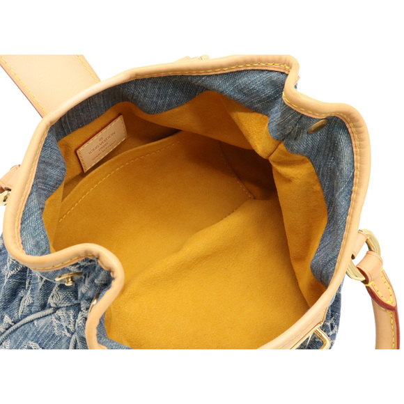 Louis Vuitton Monogram Denim Pleaty Handbag Mini Bag Blue - Picture 5 of 7